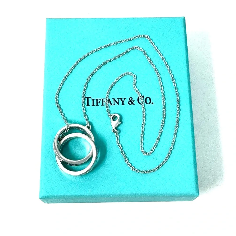 Tiffany & Co. Vintage 1837 Interlocking Circles Large Pendant Necklace.